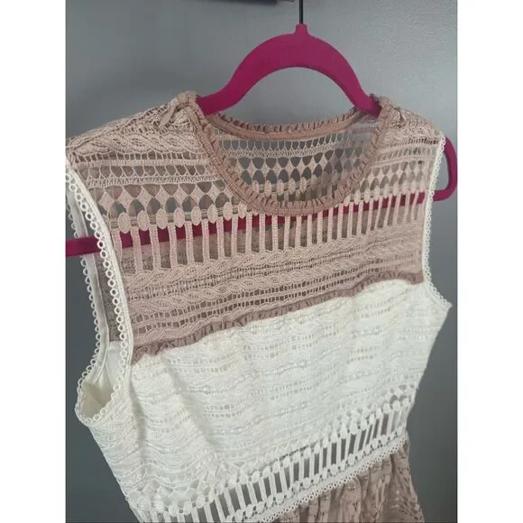 Alexis Melania Dress White Beige Women’s Size M - Picture 4 of 9